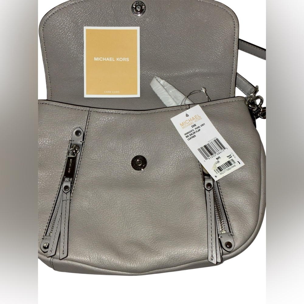 NWT Michael Michael Kors EVIE Grey Shoulder Bag - Picture 10 of 10